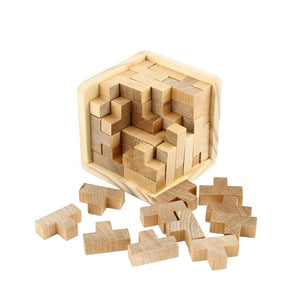 3D Wooden Brain Teaser Puzzle